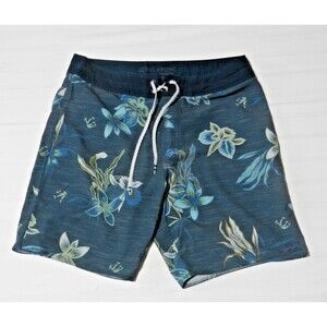 Billabong Men's Board Shorts Bathing Suit Blue Flowers Hibiscus Size 32